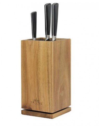 BLOC COUTEAUX BOIS VIDE ROTATIF