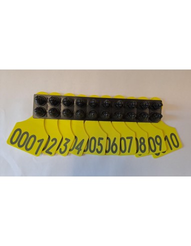 BOUCLE JAUNE POUR MARQUAGE ANIMAUX