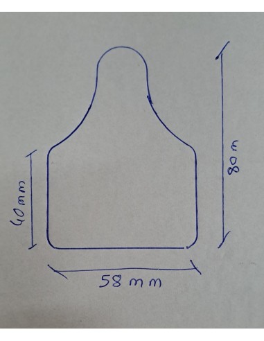 BOUCLE JAUNE POUR MARQUAGE ANIMAUX