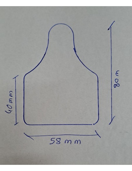 BOUCLE JAUNE POUR MARQUAGE ANIMAUX