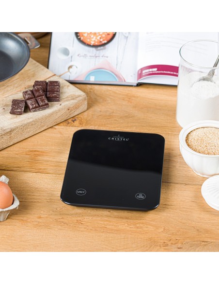 BALANCE ELECTRONIQUE NOIRE 10 KG RECHERGABLE CRISTEL