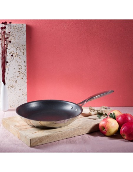 POELE INOX LIGNE CASTEL PRO TOUS FEUX ANTI ADHERENTE