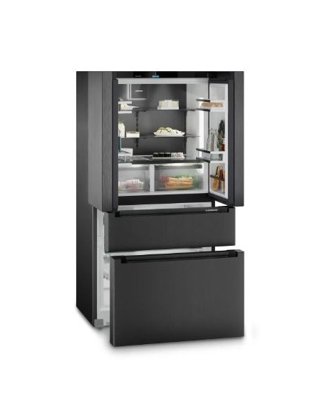 RÉFRIGÉRATEUR LIEBHERR NOIR POSE LIBRE PRIME 2 PORTES COMBINÉS FRENCHDOOR