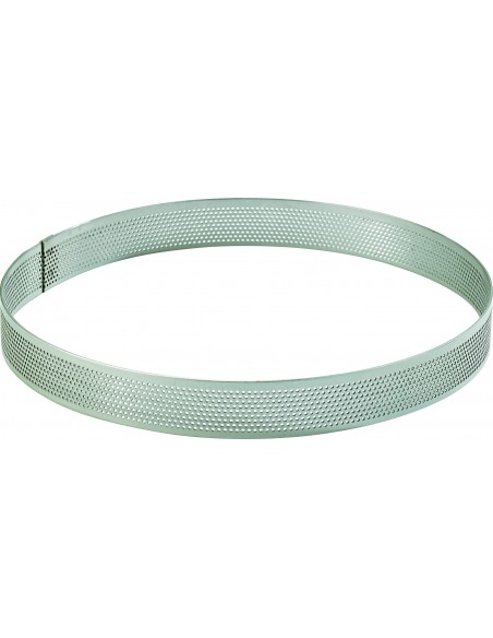 CERCLE A TARTE INOX PERFORE H.20 MM - 80 MM