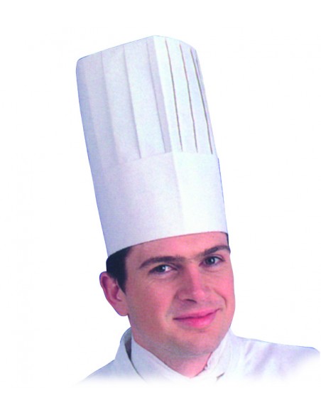 TOQUE CHEF PAPIER - AJUSTABLE - PQT DE 10