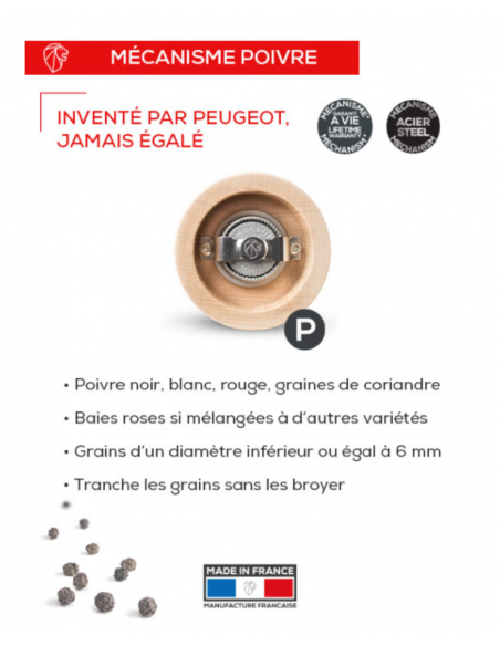 MOULIN A POIVRE BOREAL 12 CM NOISETTE