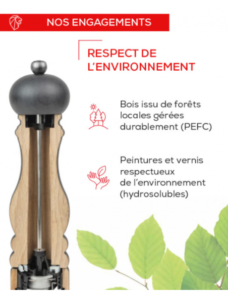 MOULIN A POIVRE BOREAL 12 CM NOISETTE