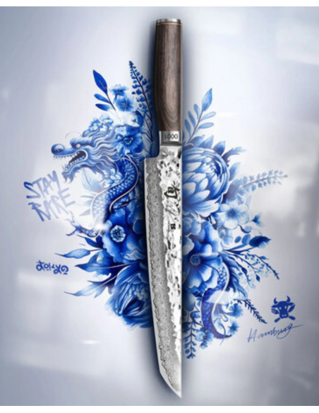 COUTEAU TANTO KAI SHUN PREMIER EDITION LIMITEE N°3253 BOIS DE PAKKA