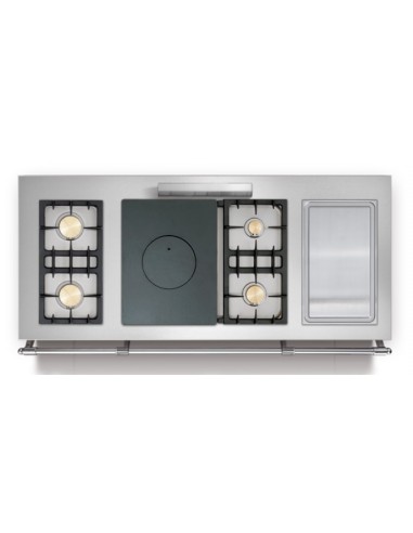 Table de cuisson Lacanche Citeaux Tradition + 2 feux 4 kw + plancha - Bellynck et Fils