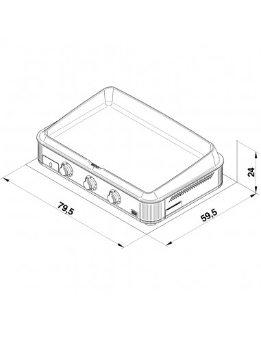Plancha Enosign 80 Bleu Navy - Bellynck et Fils