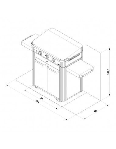 Combo Plancha Enosign 80 Bleu Navy - Bellynck et Fils