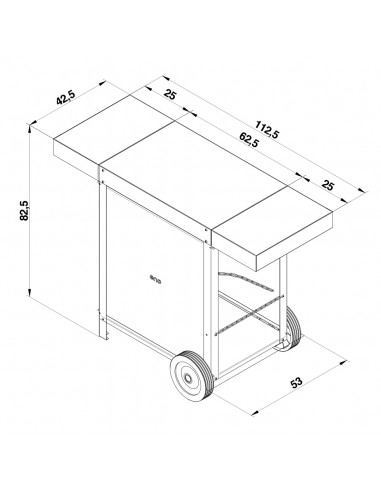 Chariot Eno Oscar Inox avec 2 roues - Bellynck et Fils