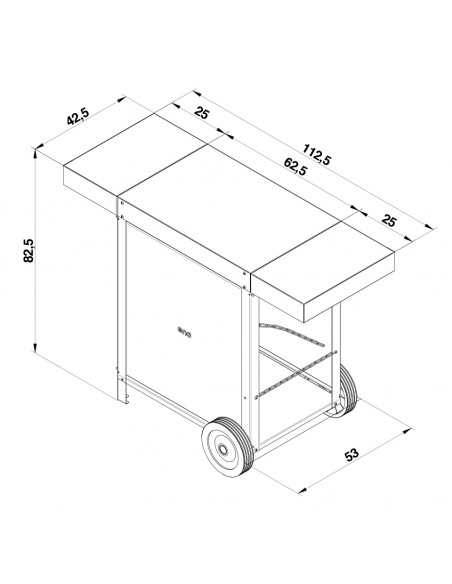 Chariot Eno Oscar Inox avec 2 roues - Bellynck et Fils