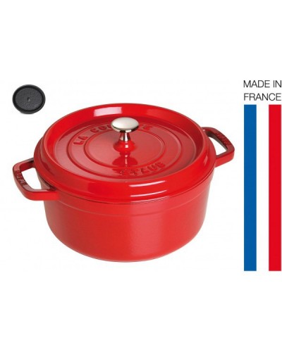 COCOTTE EN FONTE STAUB RONDE CERISE