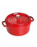 COCOTTE EN FONTE STAUB RONDE CERISE