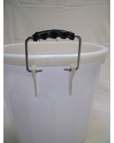 CONTENEUR BLANC 75 L AVEC COUVERCLE GRIS