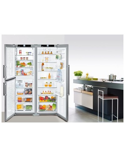 REFRIGERATEUR LIEBHERR SIDE COMFORT 3 PORTES INOX