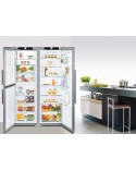 REFRIGERATEUR LIEBHERR SIDE COMFORT 3 PORTES INOX