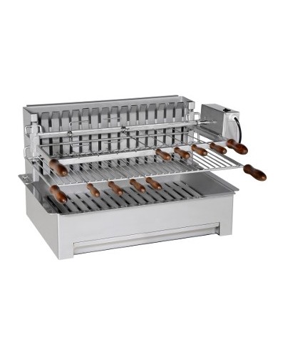 GRIL BARBECUE INTEGRAL 600 CM INOX BELLYNCK AVEC TOURNEBROCHE ELEC