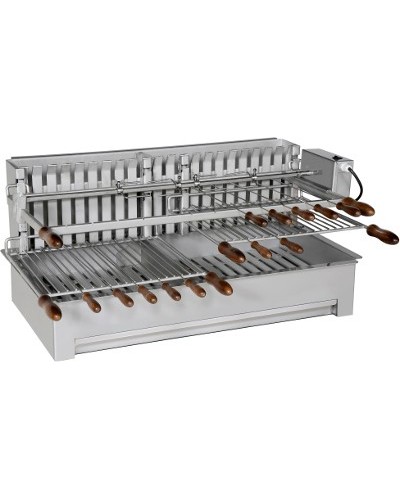 GRIL BARBECUE INTEGRAL 800 CM INOX BELLYNCK AVEC TOURNEBROCHE ELEC