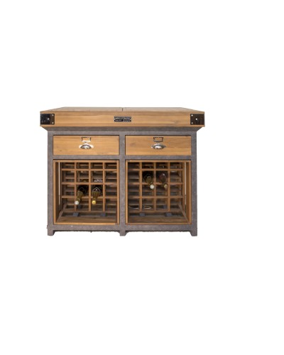 BILLOT 2 TIROIRS + 2 CASIERS A BOUTEILLES