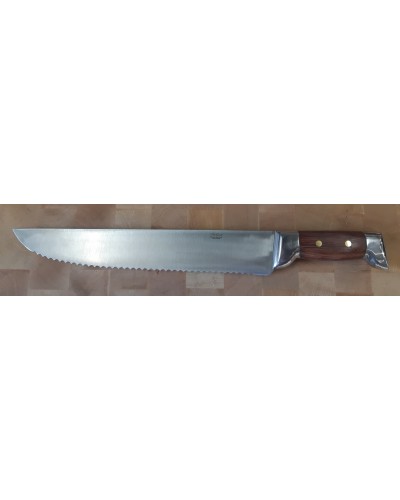 Couteau à Poisson Cranté Manche Bois  36 cm - Bellynck et Fils