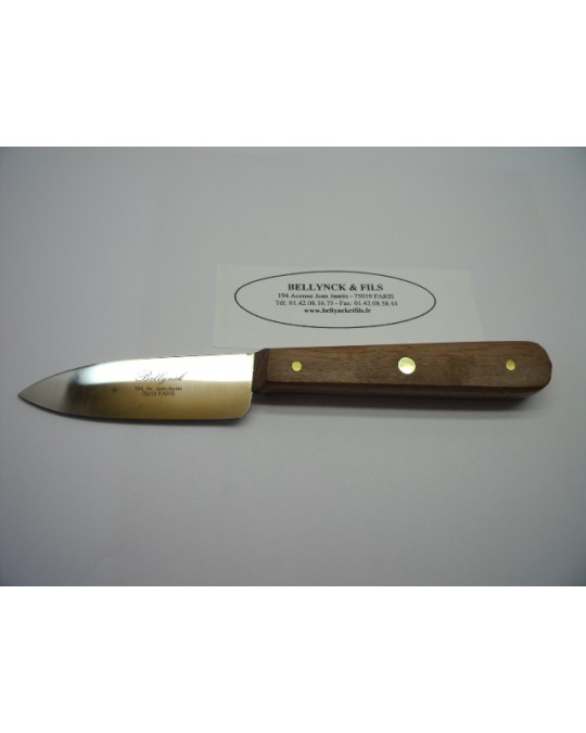Couteau à Huîtres Bois lame inox rigide épaisse - Bellynck et Fils