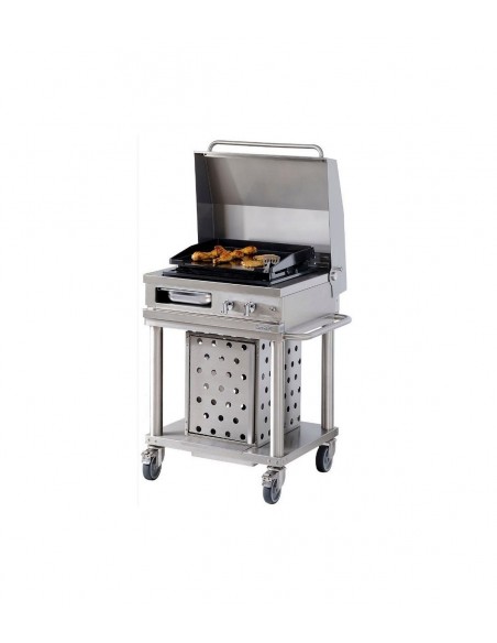 Plancha + Chariot + Couvercle Open Cook - Bellynck et Fils