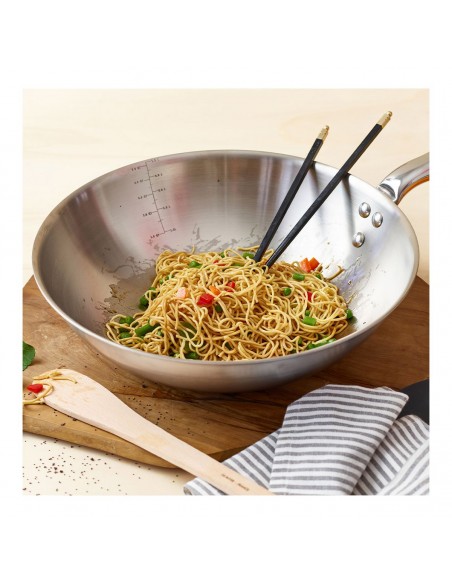 Wok Inox De Buyer 32 cm - Bellynck et Fils