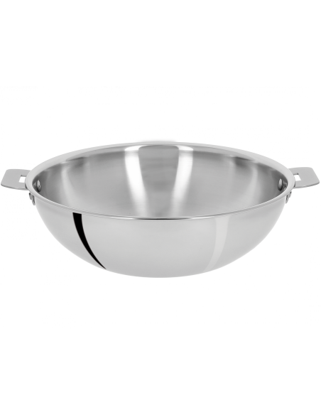 Wok Inox Cristel 28 cm - Bellynck et Fils