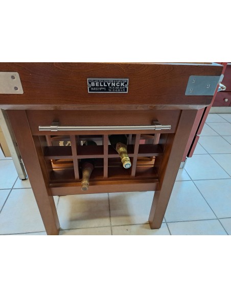 BILLOT CONSOLE RECTANGULAIRE HÊTRE + CASIERS BOUTEILLES