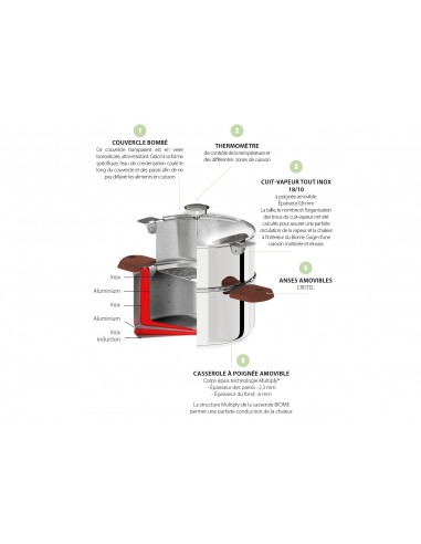 CUISEUR VAPEUR BIOME CRISTEL 24 CM...