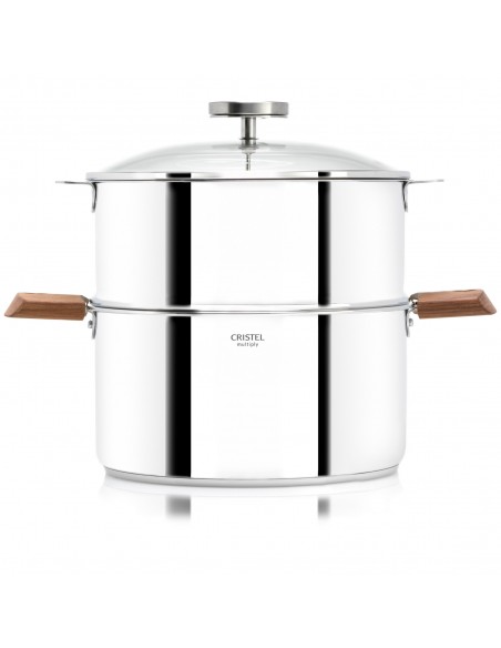 CUISEUR VAPEUR BIOME CRISTEL 24 CM ANSES BOIS