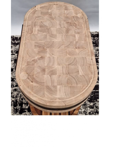 DESSERTE À ETAGES AVEC BILLOT OVALE