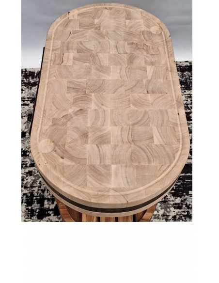 DESSERTE À ETAGES AVEC BILLOT OVALE