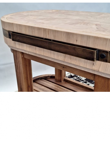 DESSERTE À ETAGES AVEC BILLOT OVALE