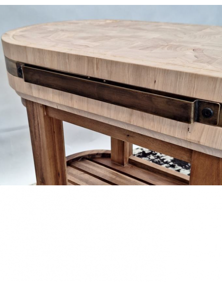 DESSERTE À ETAGES AVEC BILLOT OVALE