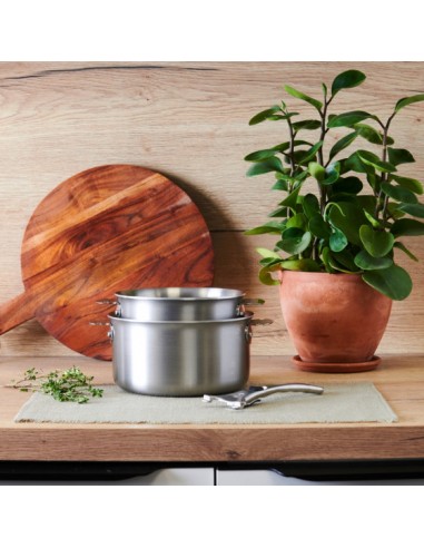 SET DE 2 CASSEROLES INOX ALCHIMY AMOVIBLE LOQY + POIGNÉE - BELLYNCK ET FILS