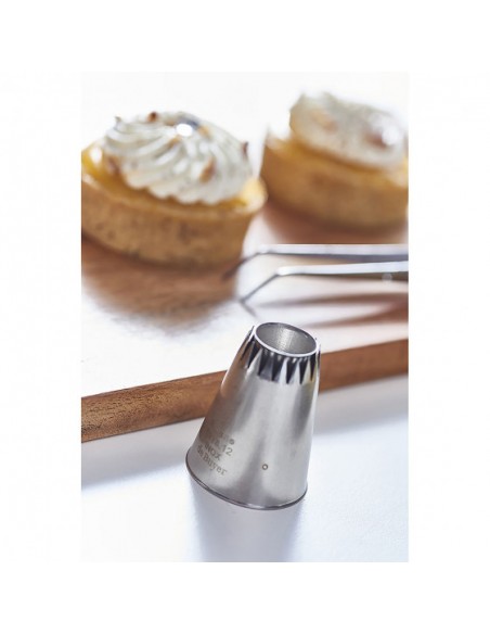 DOUILLE INOX SULTANE 4.5 CM CANNELÉE