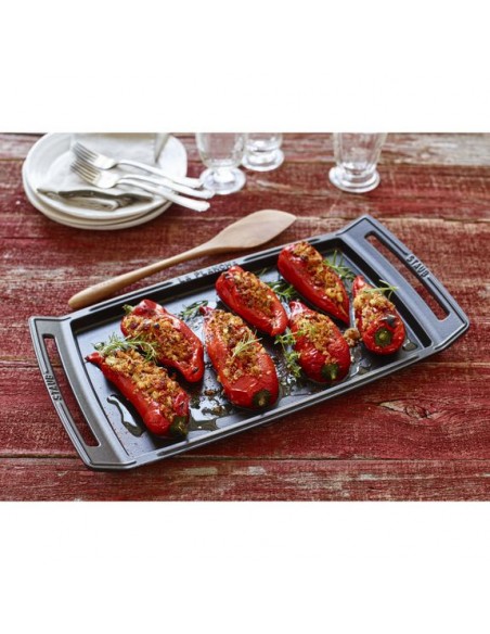 PLANCHA FONTE LISSE NOIR MAT 38 X 25 CM