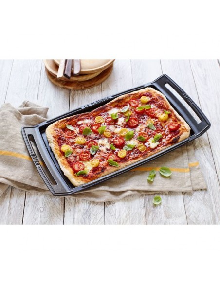 PLANCHA FONTE LISSE NOIR MAT 38 X 25 CM