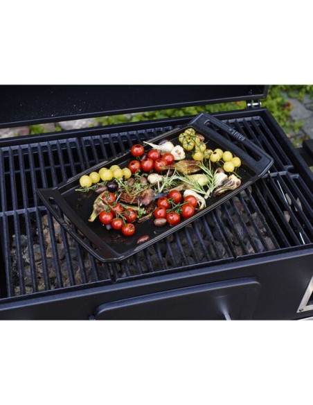 PLANCHA FONTE LISSE NOIR MAT 38 X 25 CM