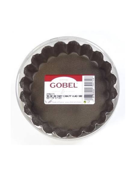 TARTELETTE RONDE CANNELÉE ANTI-ADHÉRENT 6 PIÈCES