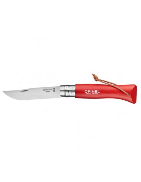 COUTEAU PLIANT OPINEL N°8 COLORAMA ROUGE - BELLYNCK & FILS