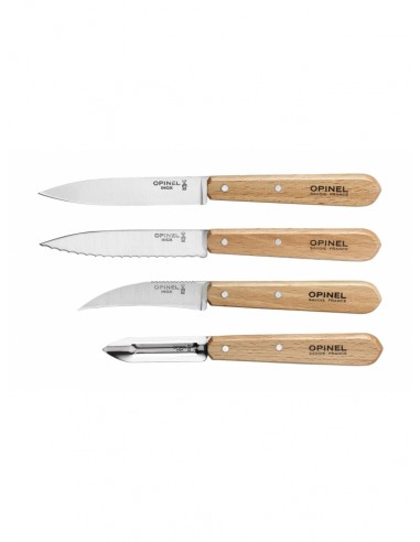 COFFRET 3 COUTEAUX + EPLUCHEUR OPINEL...