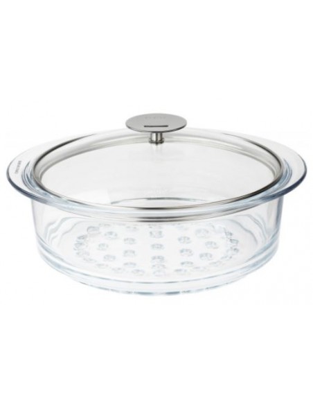 CUIT VAPEUR EN VERRE AVEC COUVERCLE