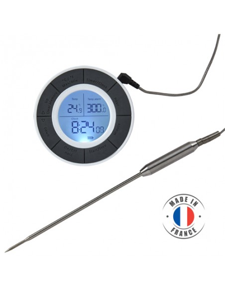 THERMOMETRE DIGITAL ROND SONDE AMOVIBLE DE 0 à + 300°C
